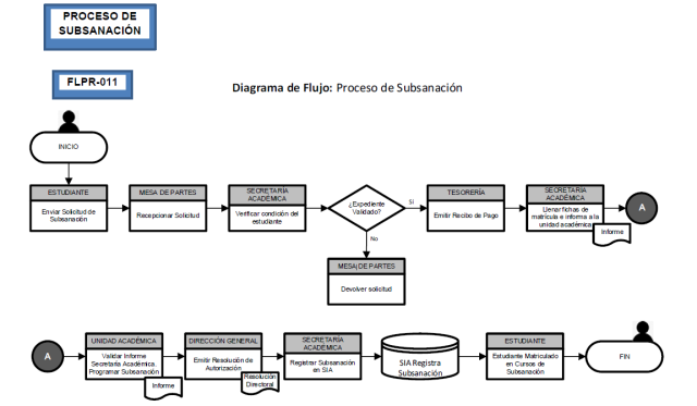 Diagrama de Flujo de Proceso de Subsanación